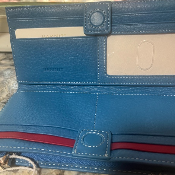 NWT, Hammitt Med. Daniel Bag & 210 Wallet Set in Hydrangea/Pebble Silver - Picture 3 of 9